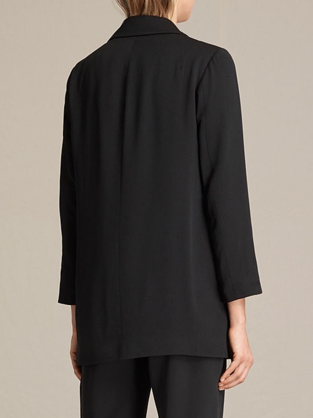 AllSaints Black Relaxed Tailored Blazer - Picture 2 of 7